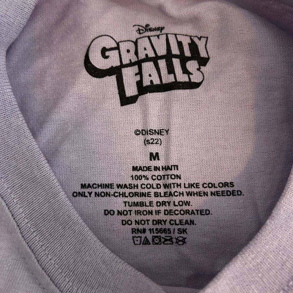 DISNEY Gravity Falls Graphic Tee NEW Lavender 100% Cotton SS Size M - Picture 4 of 4